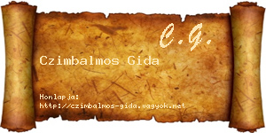 Czimbalmos Gida névjegykártya